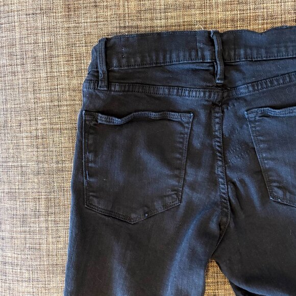 FRAME Denim Skinny Jeans, Size 26, Raw Hem, Dark Blue - Picture 3 of 8